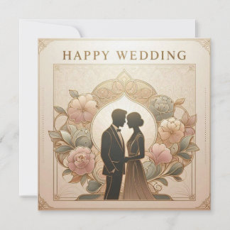 Cartes de vœux de mariage heureux