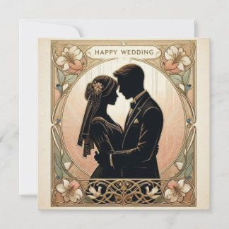 Cartes de vœux de mariage heureux