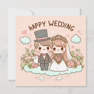 Cartes de vœux de mariage joyeux