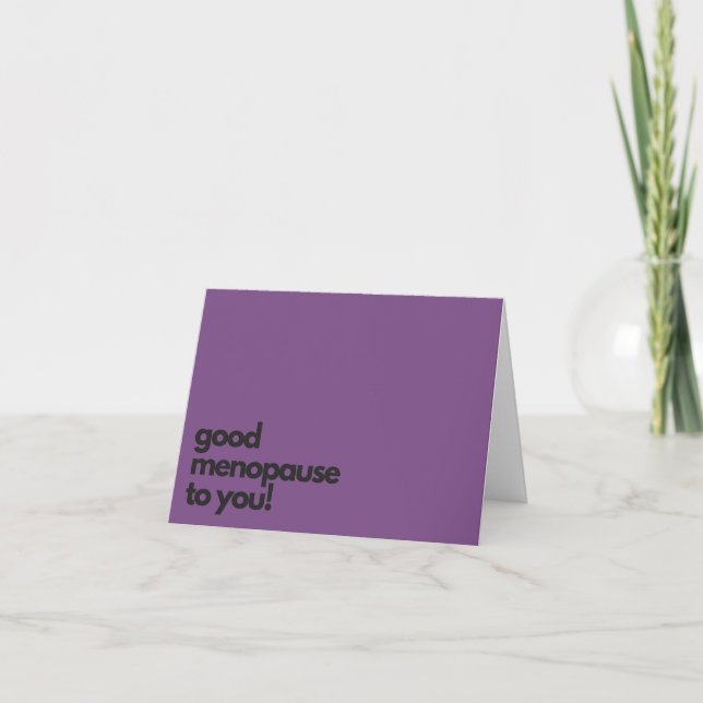 Cartes de voeux de ménopause ! Drôle - pourpre (Devant)