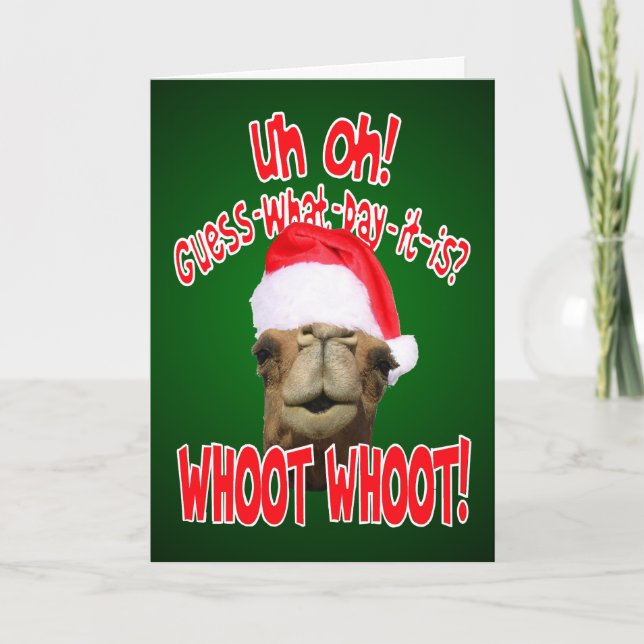 Cartes de voeux de Noël de la Journée Hump (Devant)