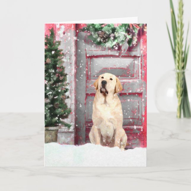 Cartes de voeux de Noël de l'extracteur jaune du L (Devant)