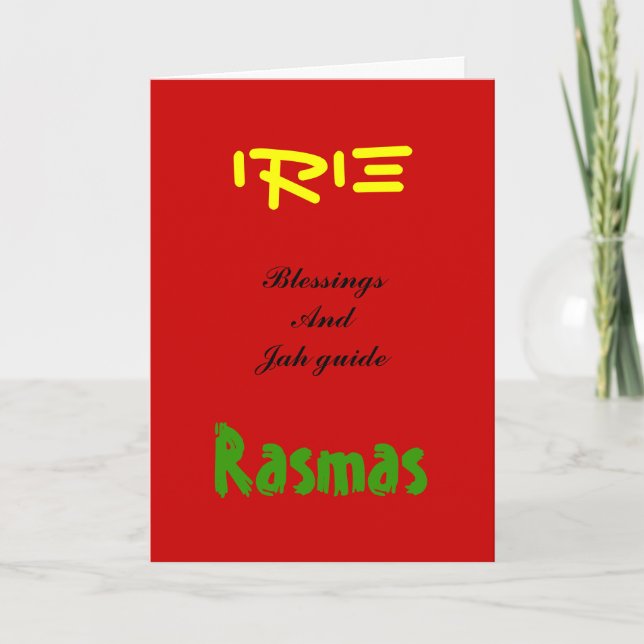 Cartes de voeux de Noël de Rasta (Devant)