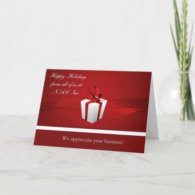 Cartes de voeux de Noël d'entreprise (Devant)