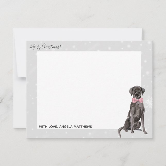 Cartes de vœux de Noël Labrador Retriever noir (Devant)