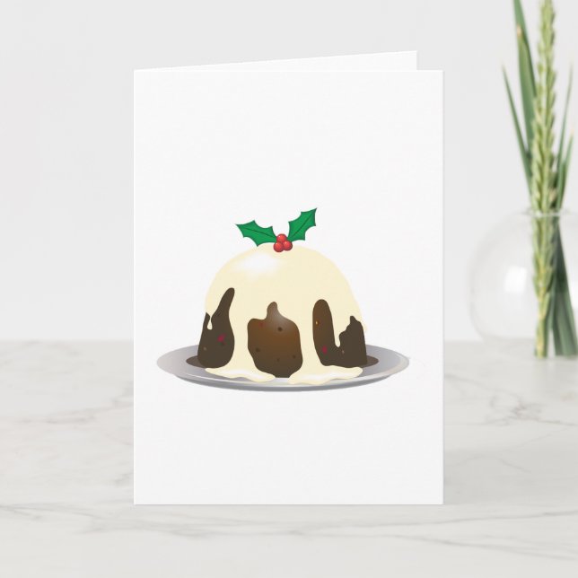 Cartes de voeux de Noël Pudding (Devant)