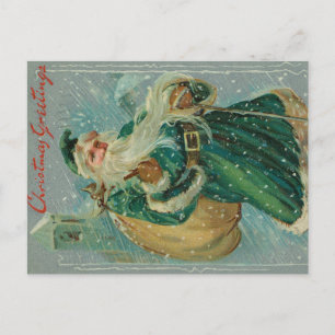 Cartes de vœux de Noël-Retro Père Noël
