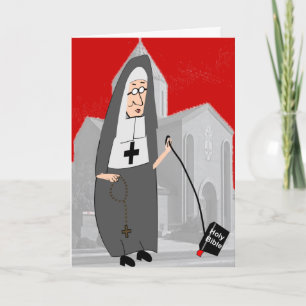 Cartes de voeux de Nun drôle