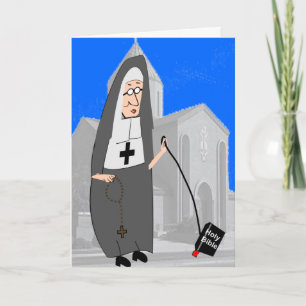 Cartes de voeux de Nun drôle