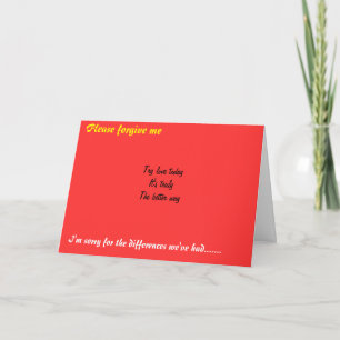 Cartes de vœux de pardon