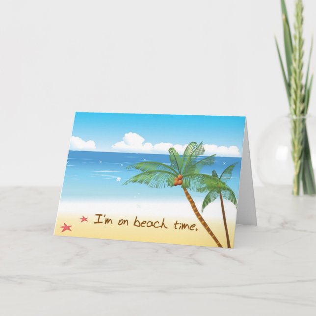 Cartes de voeux de plage (Devant)