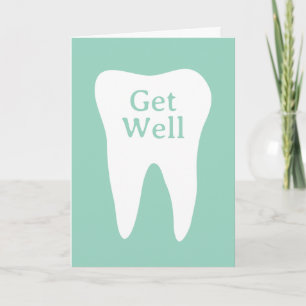 Cartes de vœux de rétablissement pour dentiste pou