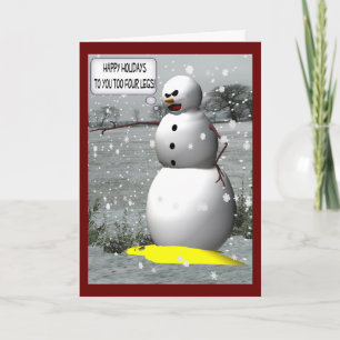 Cartes de voeux de vacances de bonhomme de neige