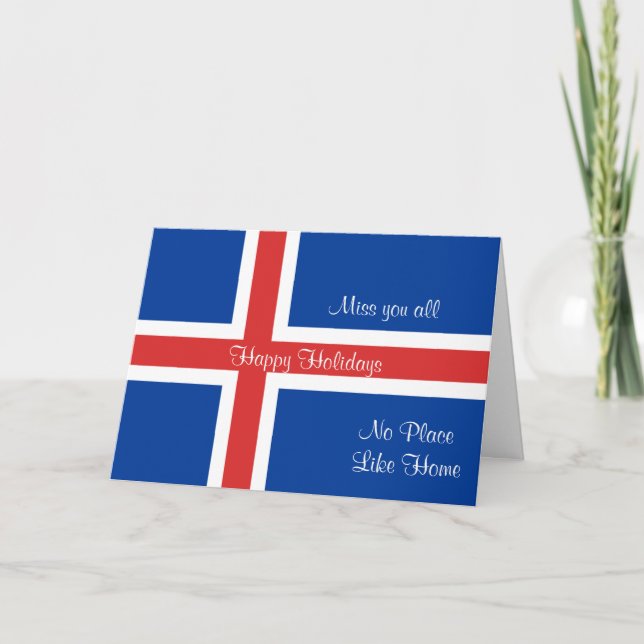 Cartes de voeux de vacances en Islande (Devant)