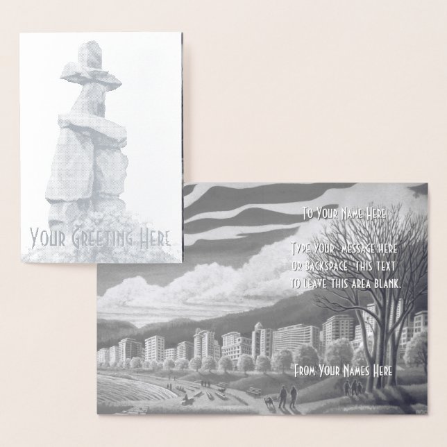 Cartes de voeux de Vancouver Canada sur mesure Arg (Affichage)