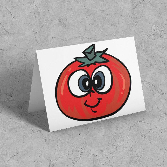 Cartes de voeux de visage de tomate (Créateur téléchargé)