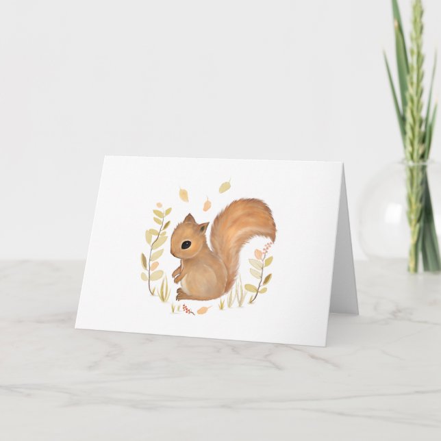 Cartes de voeux d'écureuil (Devant)