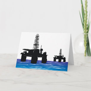 Cartes de voeux des barreaux d'huile
