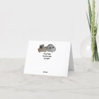 Cartes de voeux des remorques de voyage