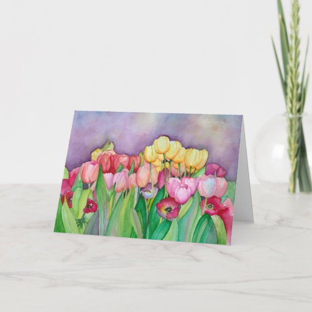 Cartes de voeux des tulipes (Devant)
