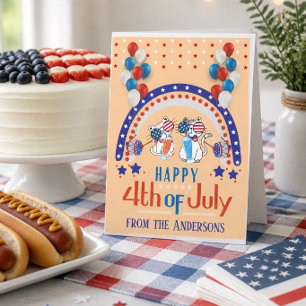 Cartes de vœux drôles de chats pour le 4 juillet
