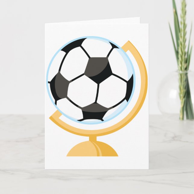 Cartes de voeux du monde du ballon de football (Devant)