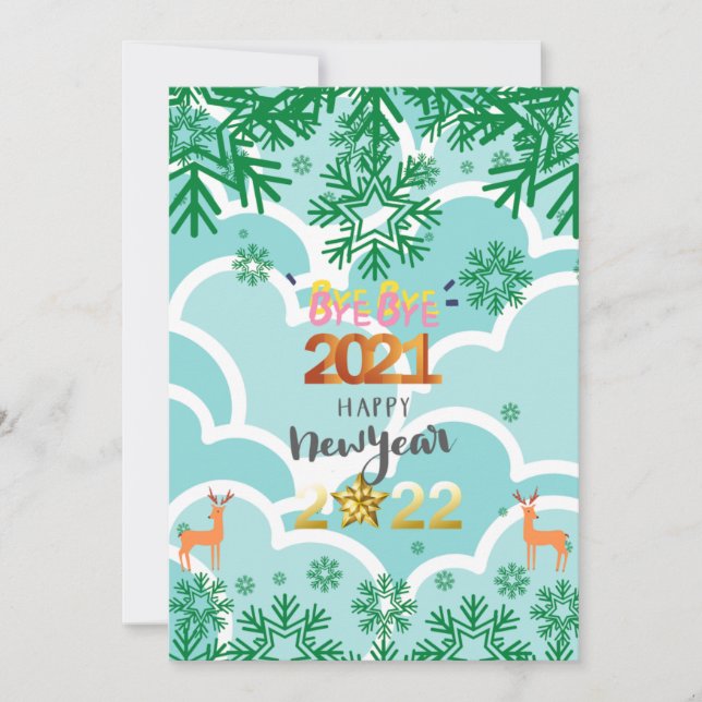 Cartes de voeux du Nouvel An 2022 (Devant)