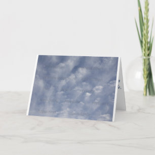 Cartes de voeux élevantes de nuages