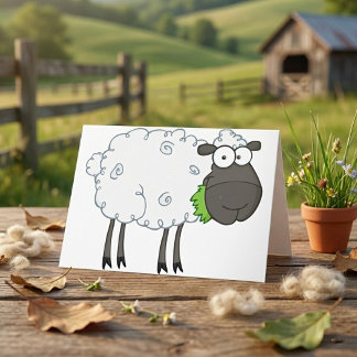 Cartes de voeux en mouton laineux