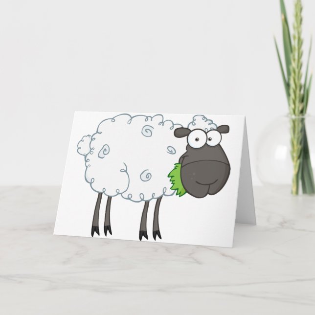 Cartes de voeux en mouton laineux (Devant)