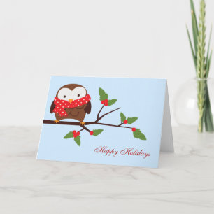 Cartes de voeux faites sur commande de hibou de
