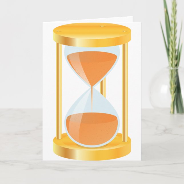 Cartes de voeux Gold Hourglass (Devant)