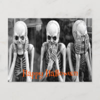Cartes de vœux Halloween squelettes drôles effraya
