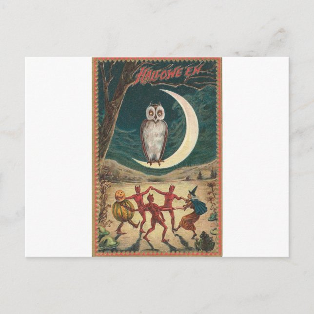 Cartes de voeux Halloween vintage Affiches classiq (Devant)