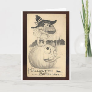 Cartes de voeux Halloween vintage Affiches classiq