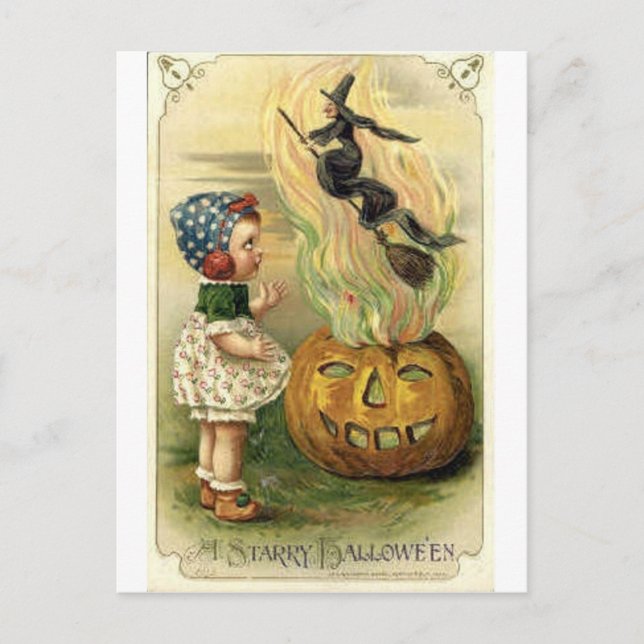 Cartes de voeux Halloween vintage Affiches classiq (Devant)