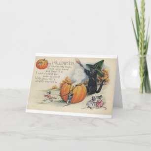 Cartes de voeux Halloween vintage Affiches classiq