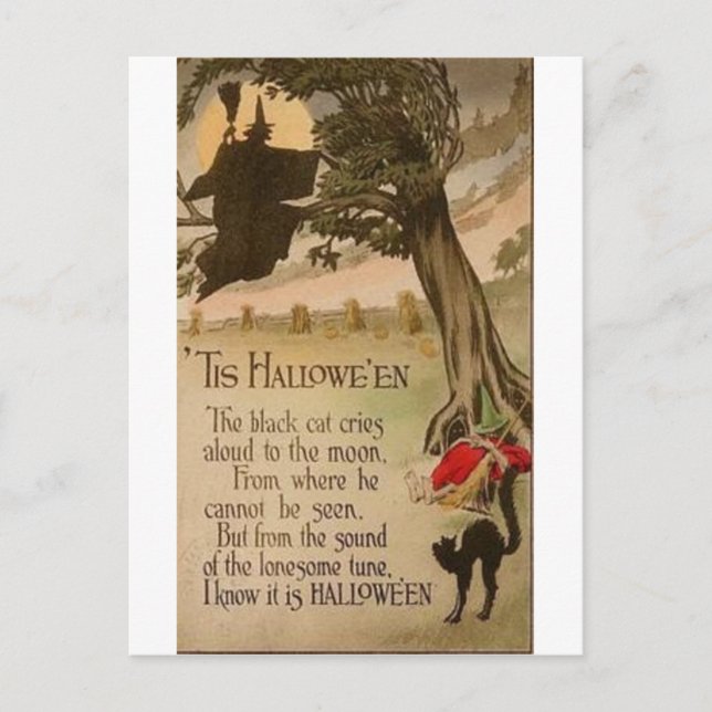 Cartes de voeux Halloween vintage Affiches classiq (Devant)