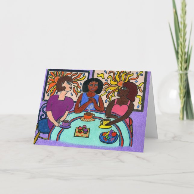 Cartes de voeux, interracial, multiculturelles (Devant)