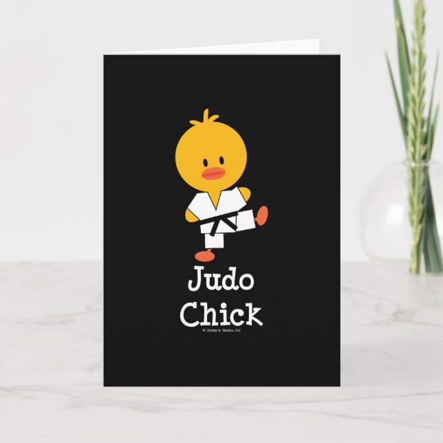 Cartes de voeux Judo Chick (Devant)