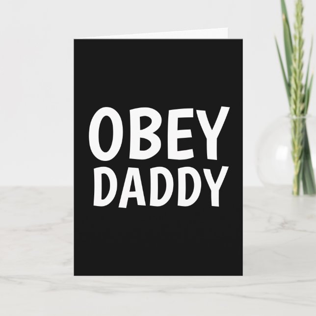Cartes de voeux Kinky, OBEY DADDY (Devant)