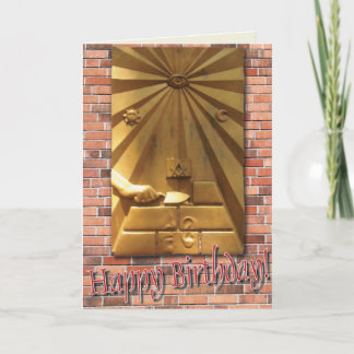 Cartes de voeux masoniques pliées Anniversaire 5" 