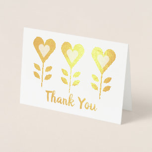 Cartes de voeux Merci Fleur Coeur