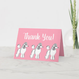 Cartes de voeux Merci rose