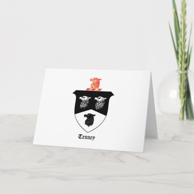 Cartes de voeux mettant en vedette la crête de fam (Devant)