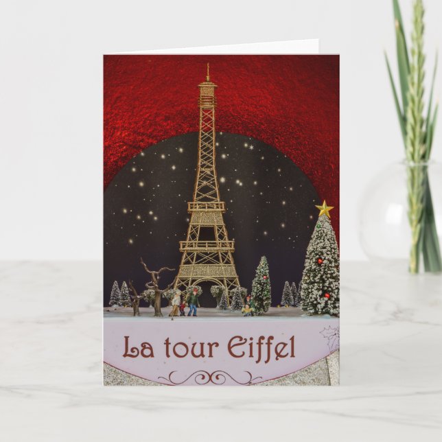 Cartes de voeux Noël à Paris (Devant)