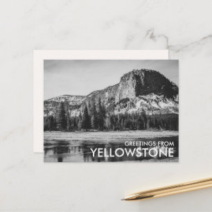 Cartes de vœux noir et blanc de Yellowstone