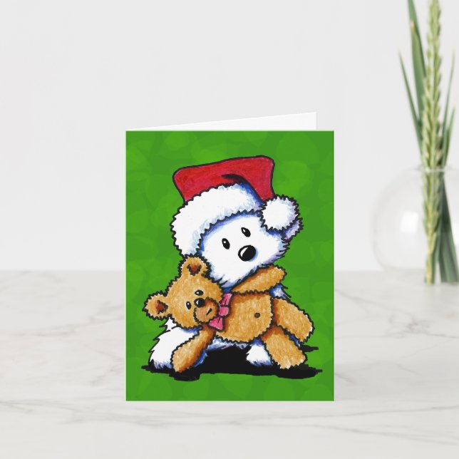 Cartes de voeux Nounours de Noël (Devant)