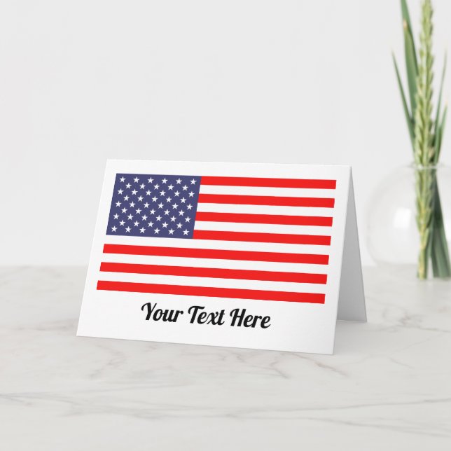 Cartes de voeux patriotiques de drapeau américain (Devant)