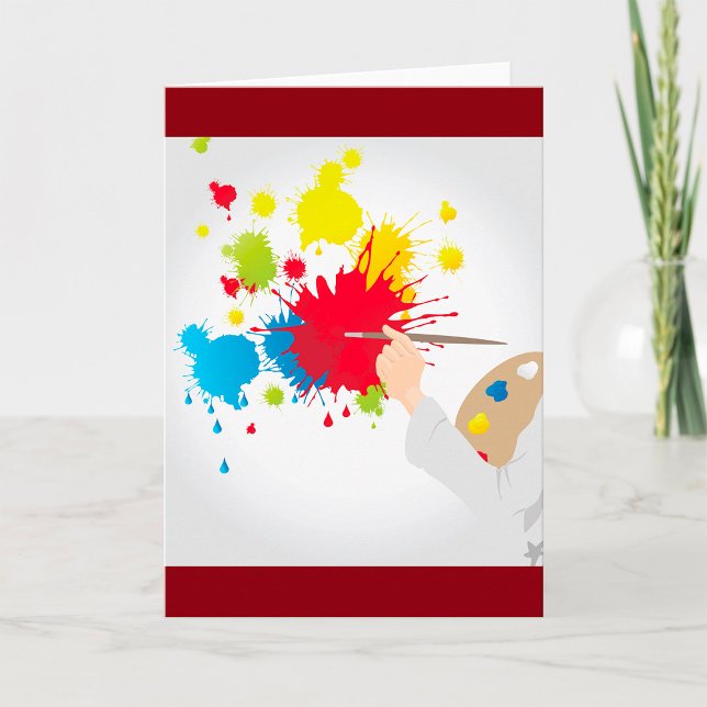 Cartes de voeux Peinture Artiste (Créateur téléchargé)